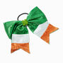 Irish Flag Sequin Bow Hair Tie,