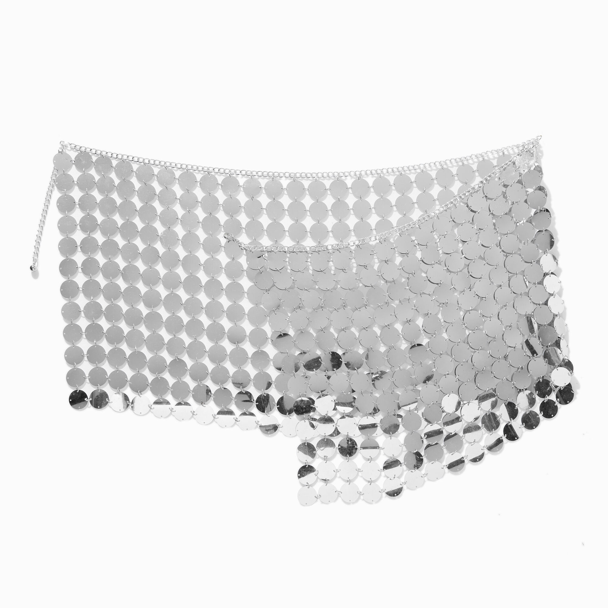 Silver hot sale overlay skirt