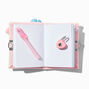 Claire&#39;s Club Pink Cow Plush Mini Lock Diary,