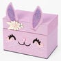Claire&#39;s Club Purple Glitter Bunny Jewellry Box,