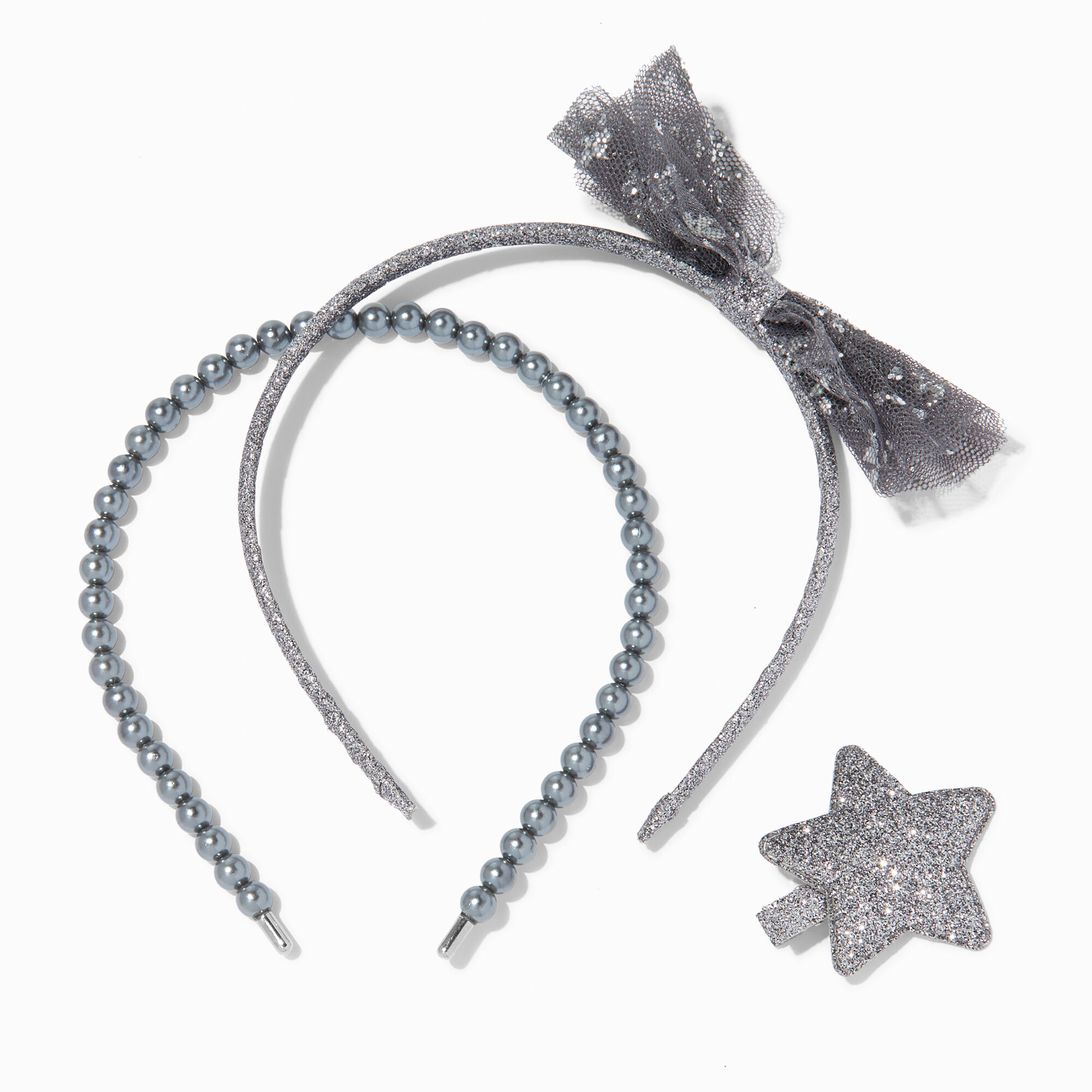 View Claires Club Fairy Headband Set 3 Pack Silver information