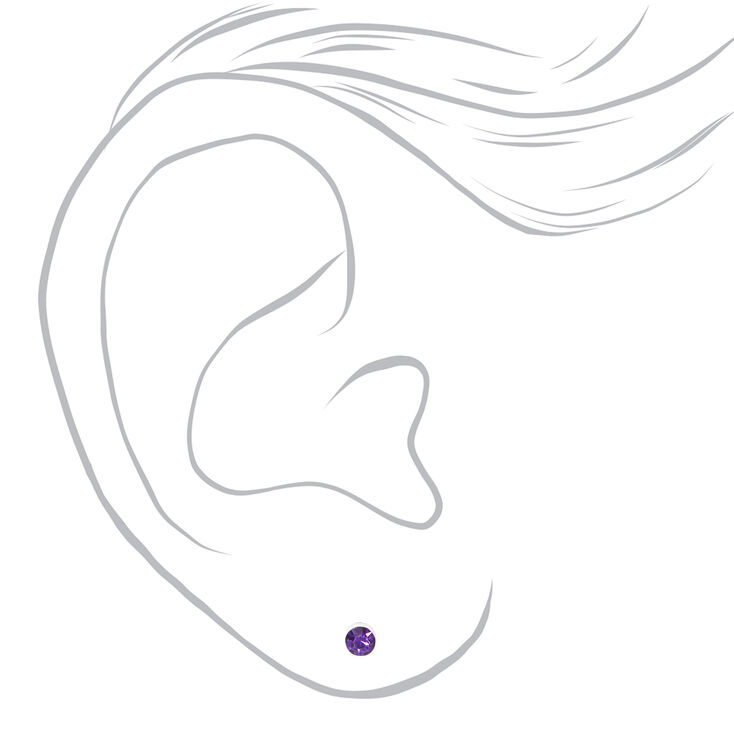 5MM Round Mixed Magnetic Stud Earrings - 9 Pack,