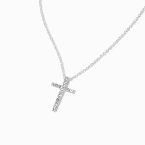 Claire&#39;s Club Special Occasion Silver-tone Cross Pendant Necklace,