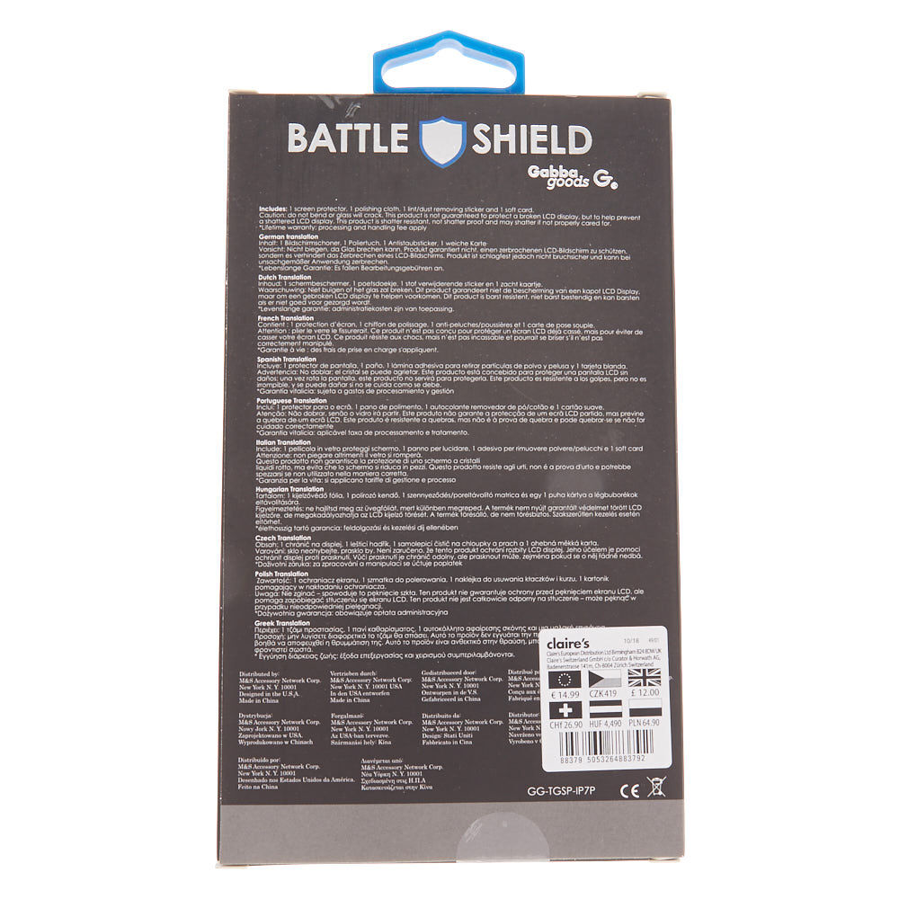 Iphone 6/7/8+ Premium Tempered Glass Screen Protector,