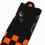 Black &amp; Orange Checkered Cat Over the Knee Socks,