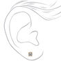 18ct Gold Plated Cubic Zirconia 6mm Round Stud Earrings,