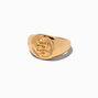 Gold-tone Snake Signet Ring,