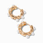 Gold Embellished 25MM Thick Hoop Earrings,