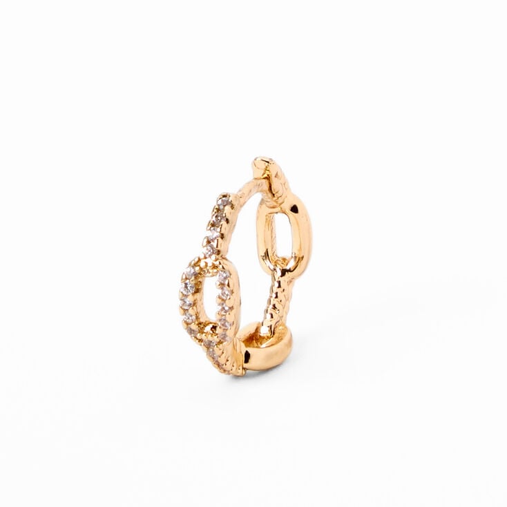 Gold 18G Chain Link Helix Earring,