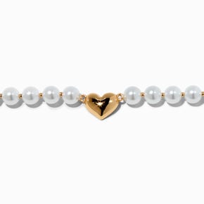 Mean Girls&trade; x Claire&#39;s Pearl Gold Heart Bracelet,