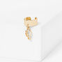 Gold Angel Wing Charm Ear Cuff,