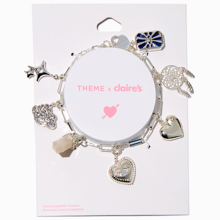 T H E M E x Claire&#39;s Silver-tone Dream Charm Bracelet,
