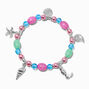 Mermaid &amp; Seashells Beaded Stretch Bracelet,