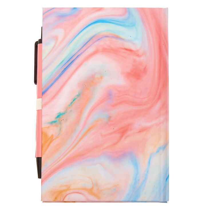 Mini journal intime effet marbr&eacute; &laquo;&nbsp;Pretty Little Thoughts&nbsp;&raquo; - Rose,