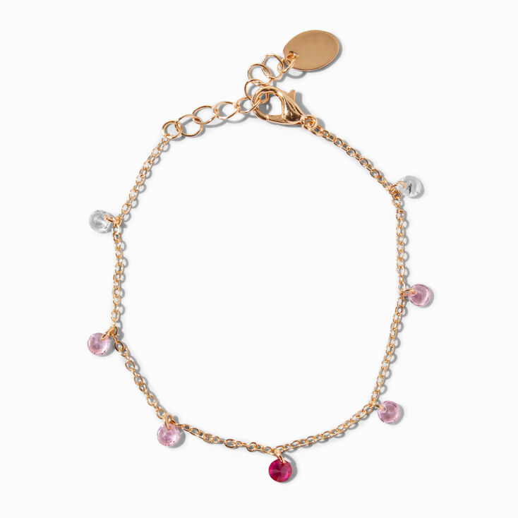 Pink Charm Chain Bracelet,