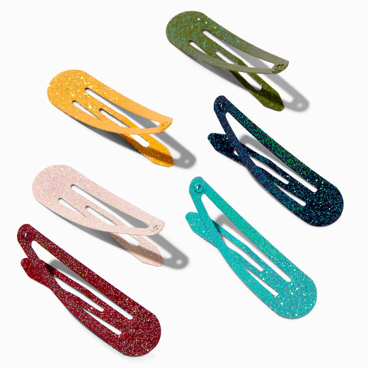 Claire's Club Jewel Tone Snap Hair Clips - 6 Pack