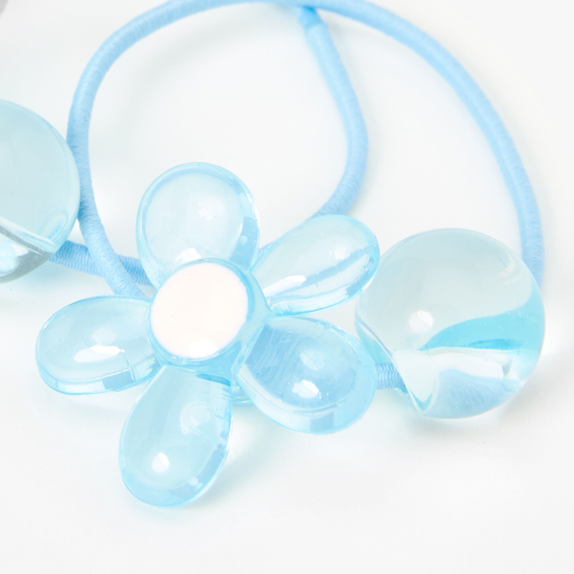 Baby Blue Flower Hair Ties - 2 Pack,