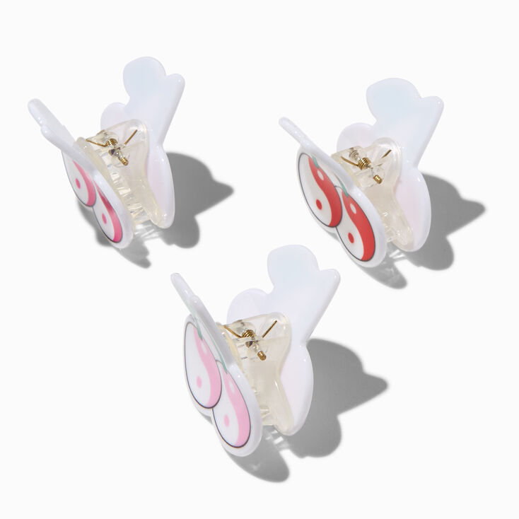 Cherry Yin Yang Small Hair Claw Set - 3 Pack,