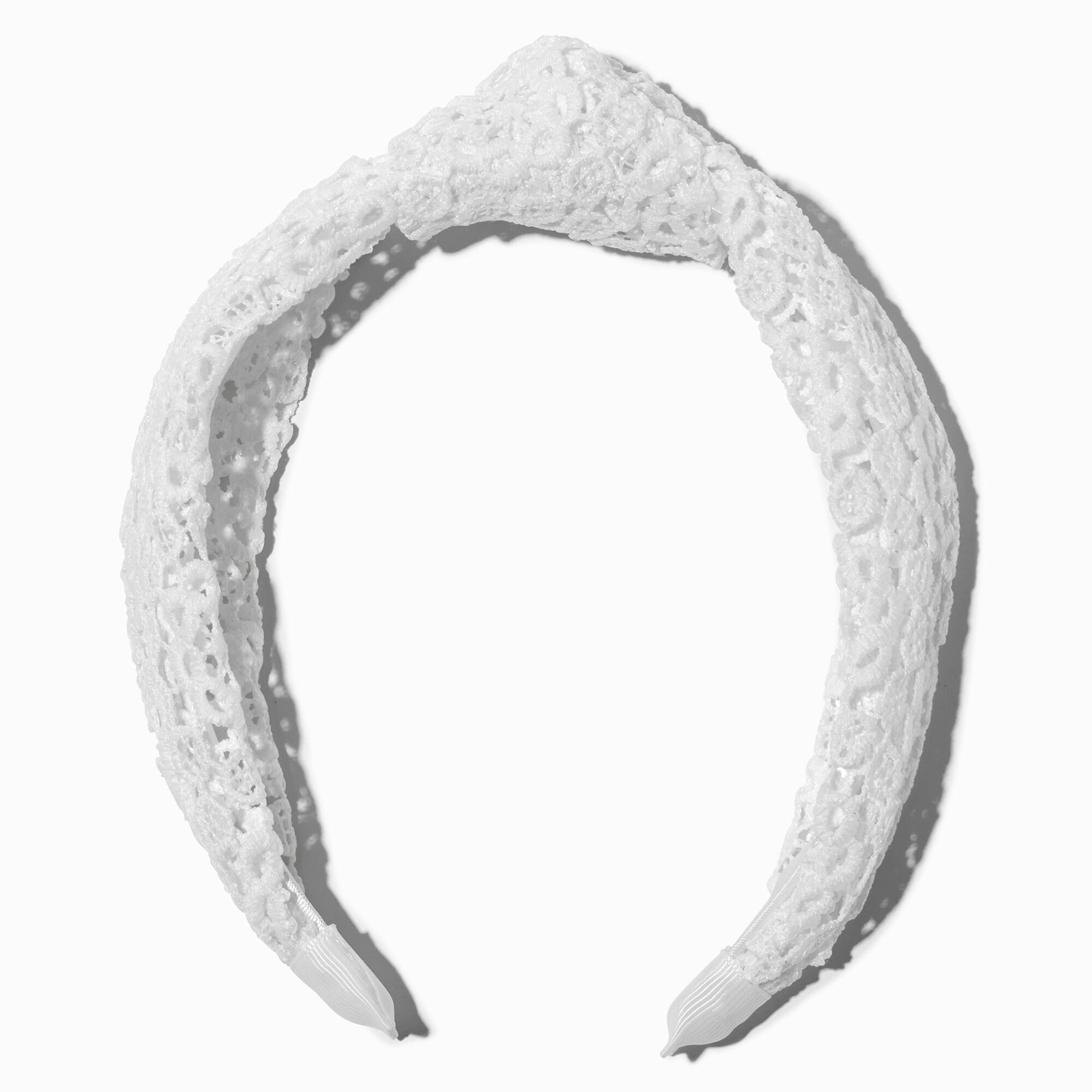 View Claires Eyelet Knotted Headband White information