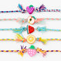 Mixed Fruit Adjustable Woven Bracelets - 5 Pack,