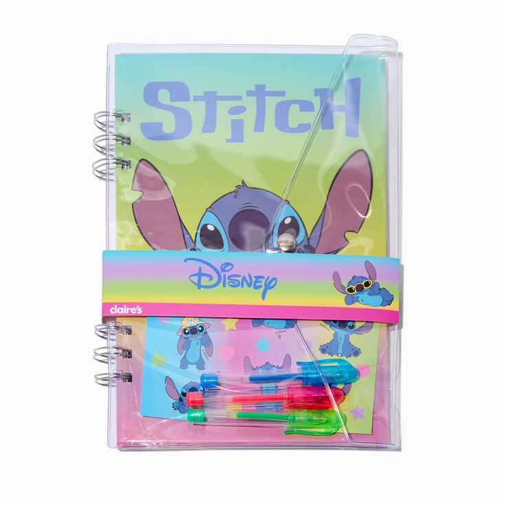 Disney Stitch Claire&#39;s Exclusive Summer Spiral Notebook &amp; Stationery Set,