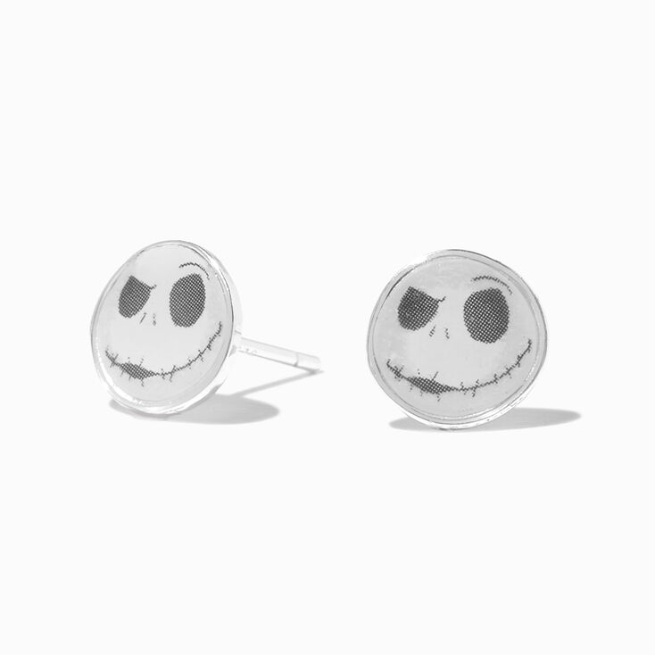 &copy;Disney Nightmare Before Christmas Jack Skellington Enamel Sterling Silver Stud Earrings,