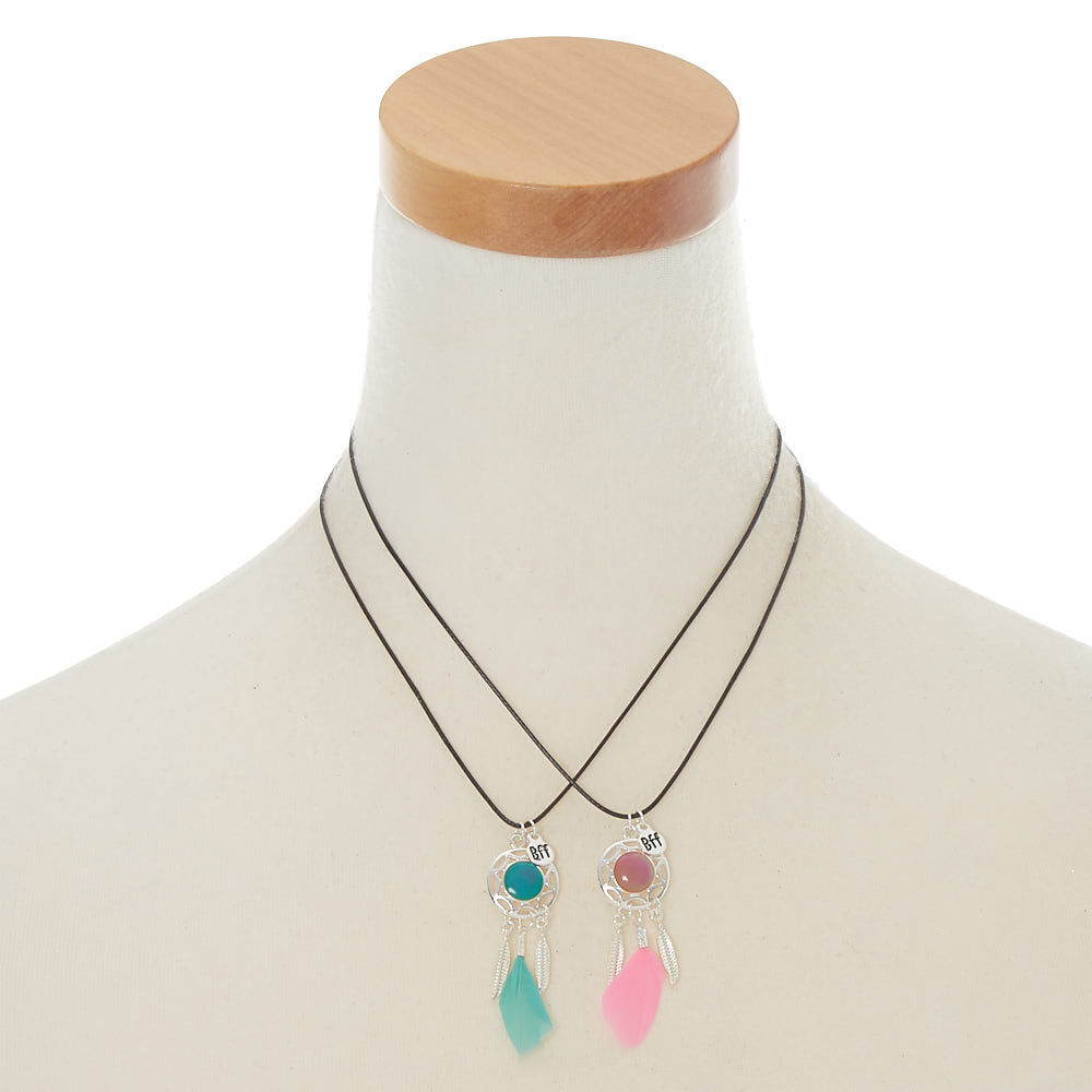 Best Friends Dreamcatcher Mood Pendant Necklaces - 2 Pack,