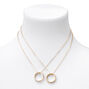 Best Friends Gold Ring Pendant Necklaces - 2 Pack,