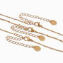 Gold Starbust Black Enamel Pendant Necklaces - 3 Pack,