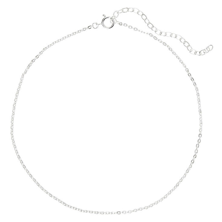 Sterling Silver Simple Chain Anklet,