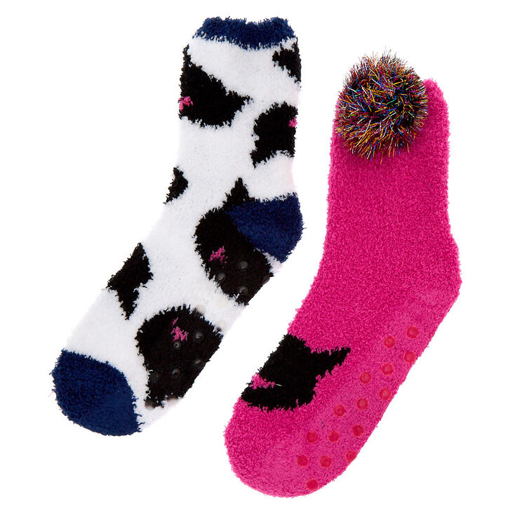 Fuzzy Cat Socks - 2 Pack,