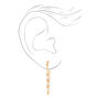 Gold Pearl Chain Front &amp; Back Drop Earrings - 3 Pack,