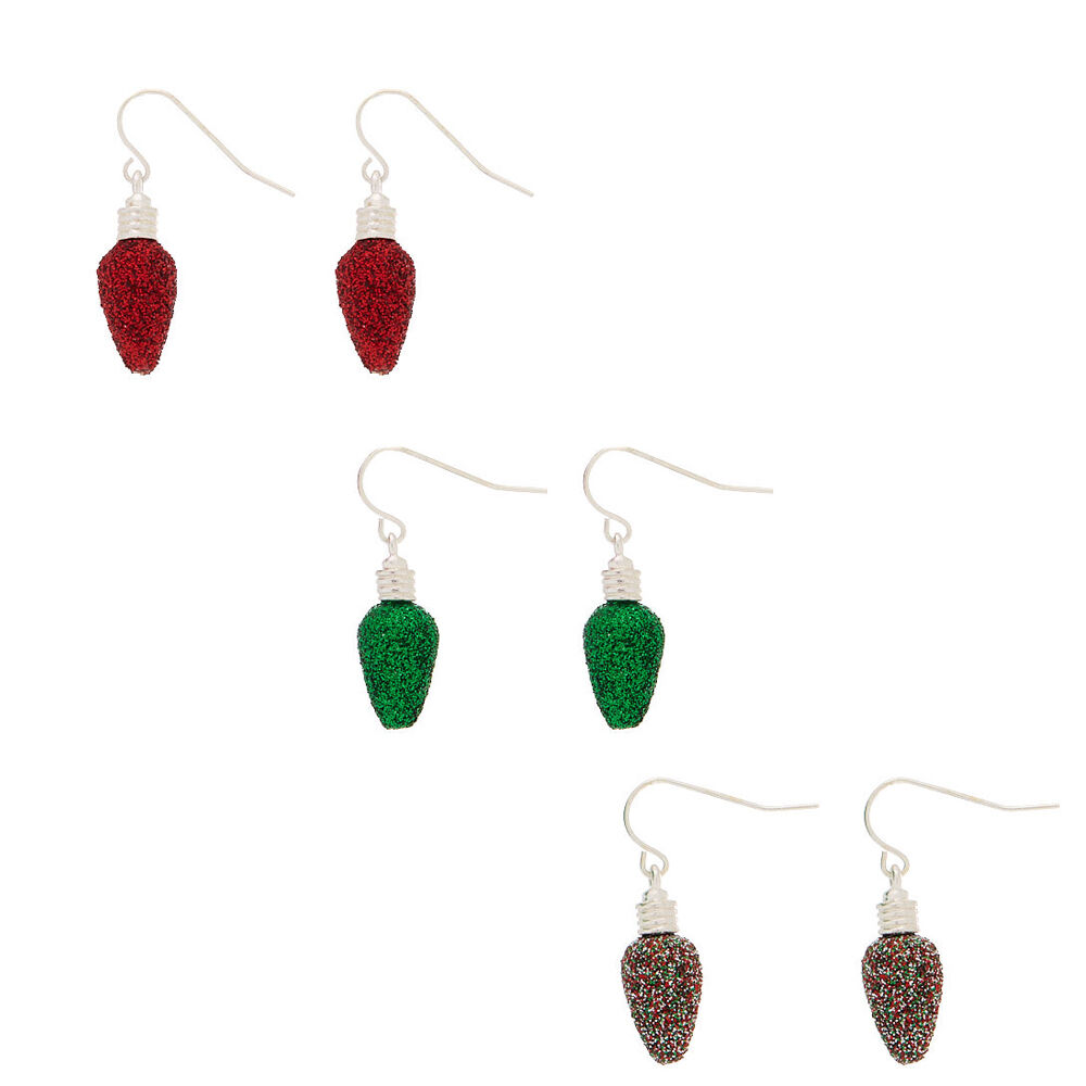 christmas earrings lights