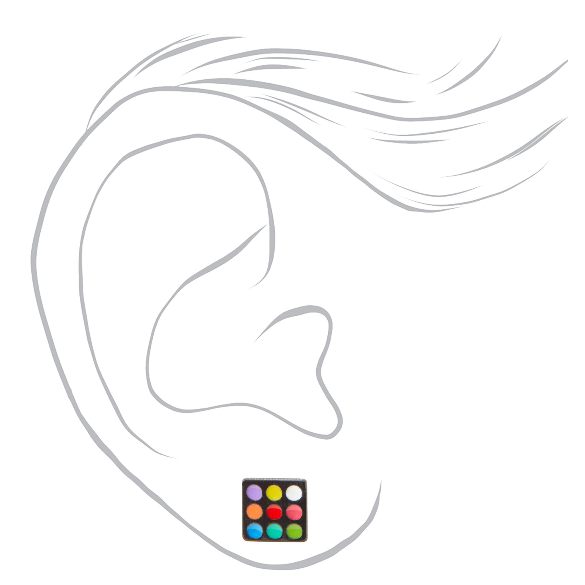 Favourite Makeup Stud Earrings - 9 Pack,