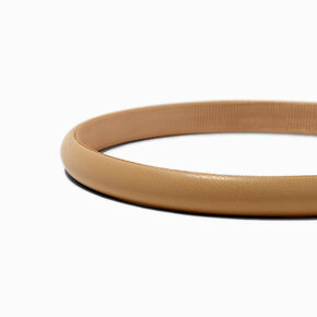 Tan Thin Puff Headband,