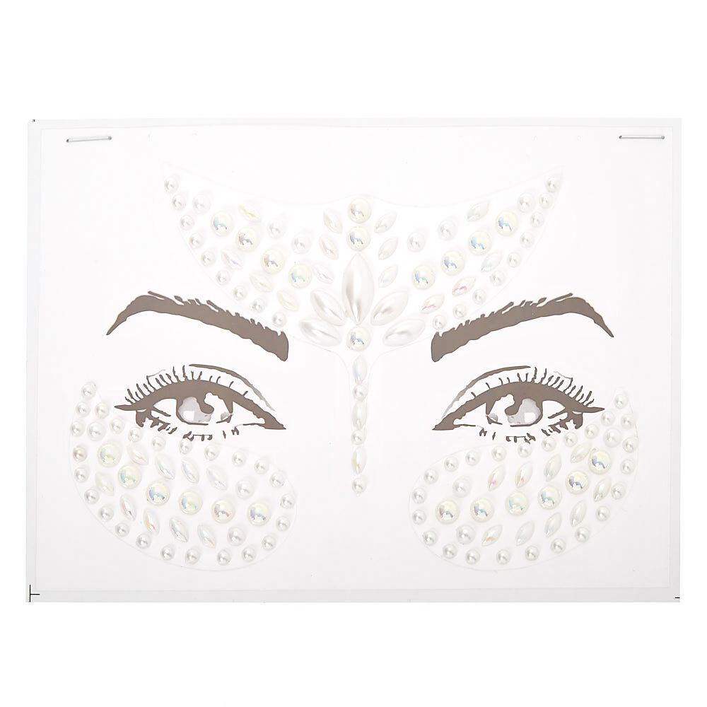 Faux Pearl Skin Gems White