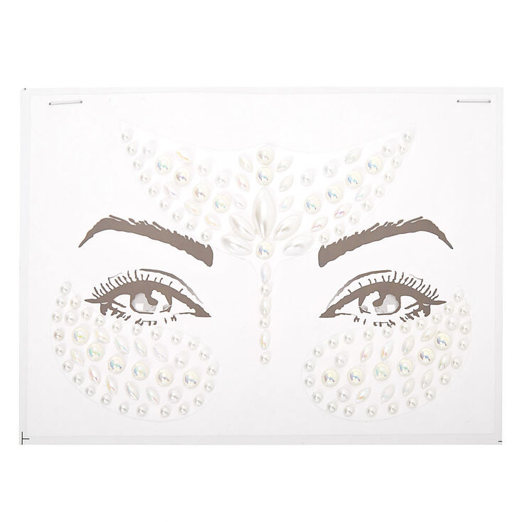 Faux Pearl Skin Gems - White,