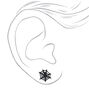 Clous d&rsquo;oreille noirs en forme de toile d&#39;araign&eacute;e,