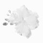 White Whimsical Flower Hair Clip,