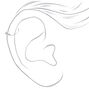 Boucles d&rsquo;oreilles arri&egrave;re plat pour piercing de cartilage aux designs vari&eacute;s boule et strass couleur argent&eacute;e - Lot de 3,
