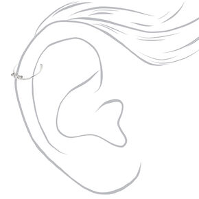 Boucles d&rsquo;oreilles pour piercing de cartilage aux designs vari&eacute;s boule et strass couleur argent&eacute;e - Lot de 3,