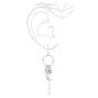 Silver 3&#39;&#39; Celestial Icons Drop Earrings,