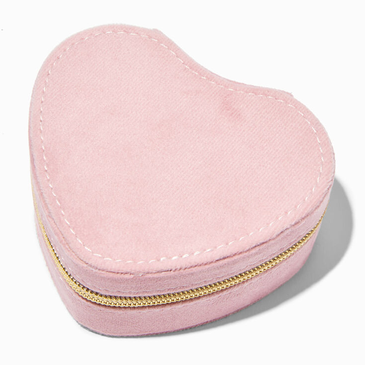 Blush Pink Heart Jewelry Case