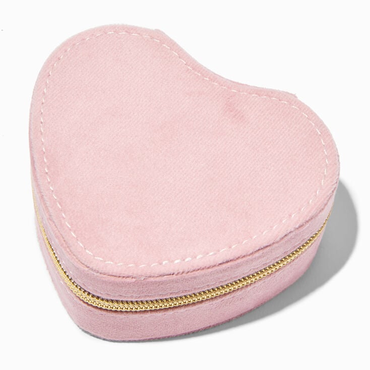 Blush Pink Heart Jewelry Case,