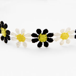 Embroidered Daisies Cord Anklet,