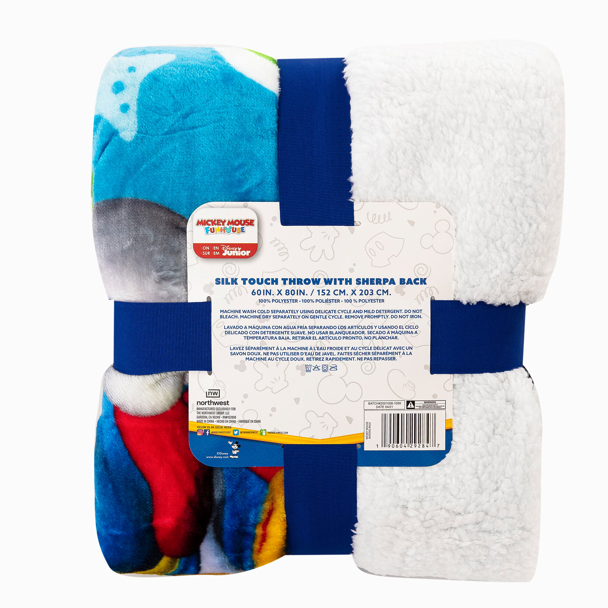 Disney Mickey Mouse Oversized Silk Touch Sherpa Throw Blanket Claire s US