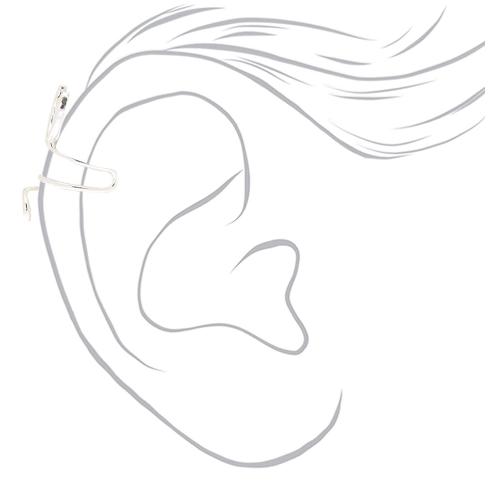 Silver Wire Cat Ear Cuff Earring,