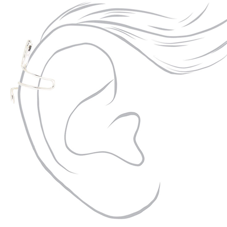 Silver Wire Cat Ear Cuff Earring,
