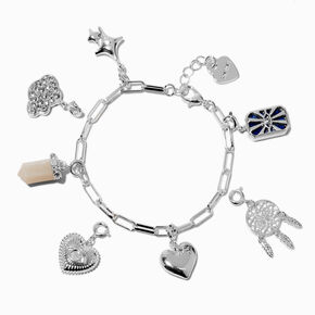 T H E M E x Claire&#39;s Silver-tone Dream Charm Bracelet,