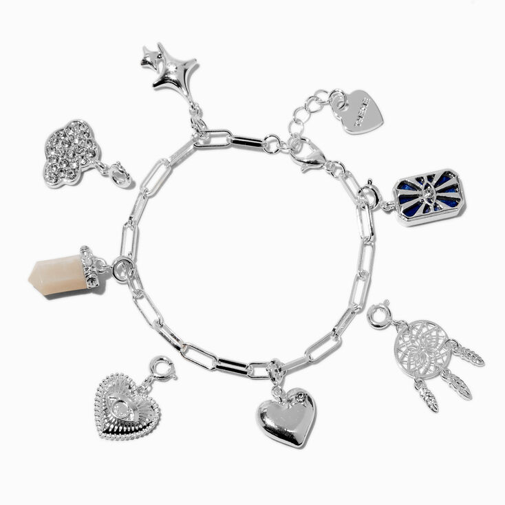 T H E M E x Claire&#39;s Silver-tone Dream Charm Bracelet,